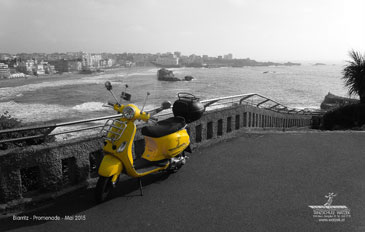 Eine Vespa geht auf Reisen