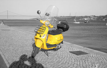 Eine Vespa geht auf Reisen - Lissabon
